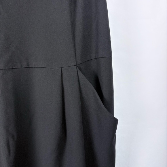 St. John Black Knit Dress with Silk Lining Size 14 Spring 2013 - Picture 4 of 9